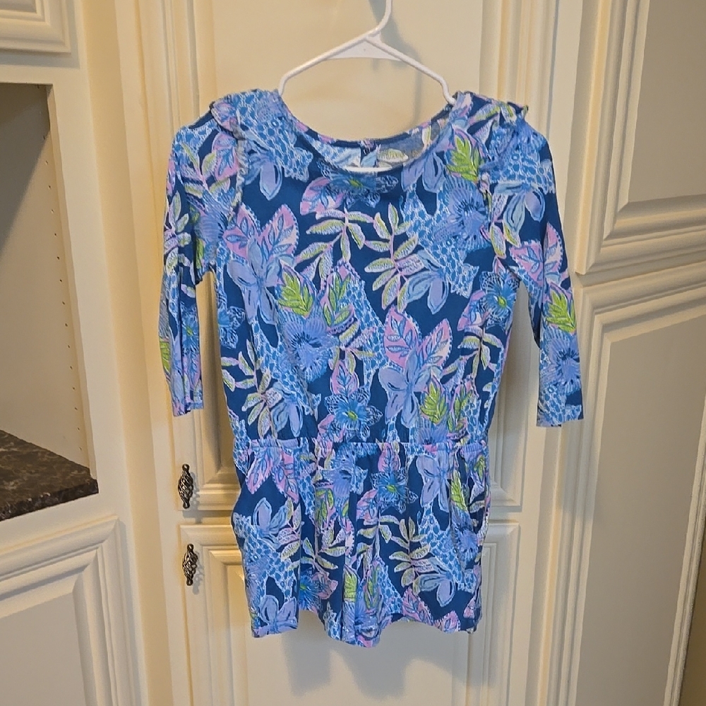 Lilly Pulitzer Blue and Pink Kids Bodysuit
